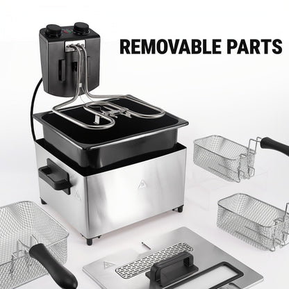 1700W Electric Deep Fryer 3L/5L Stainless Steel
