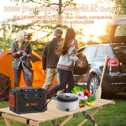 300W Portable Power Station Solar Generator