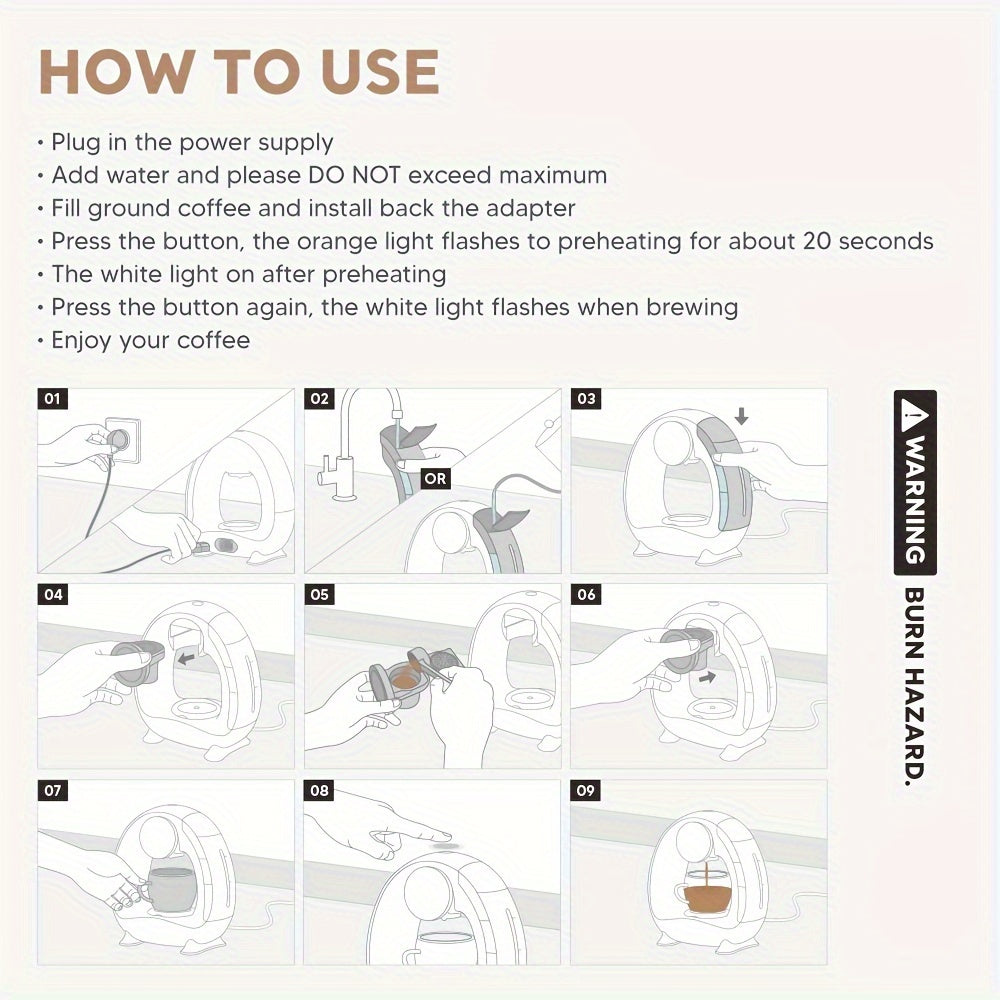 2 in 1 Single Serve Coffee Maker