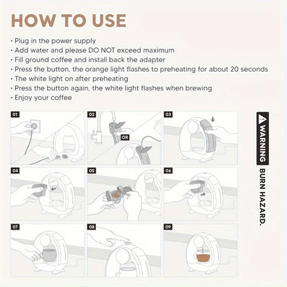 2 in 1 Single Serve Coffee Maker