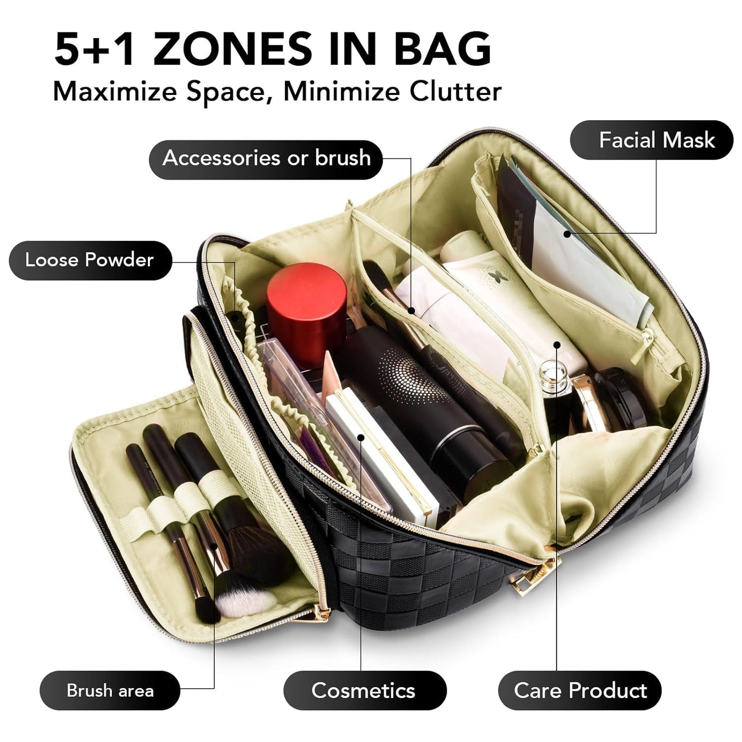 Chessboard Cosmetic Bag