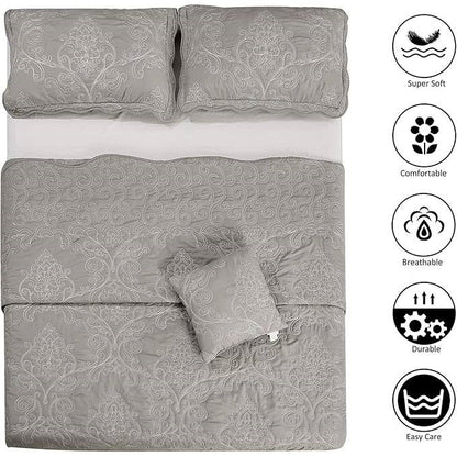 Queen size  Embroidered Bedspread Set