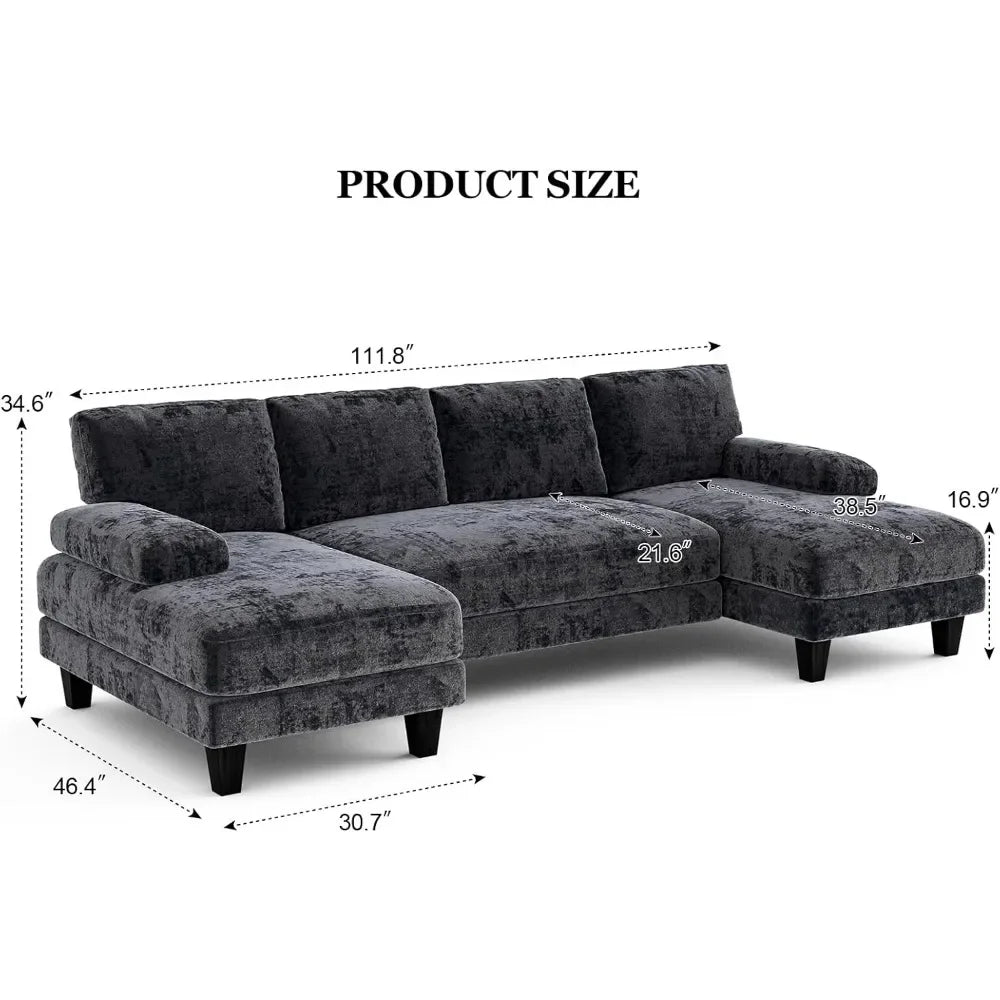 U Shaped Sectional Couches for Living Room