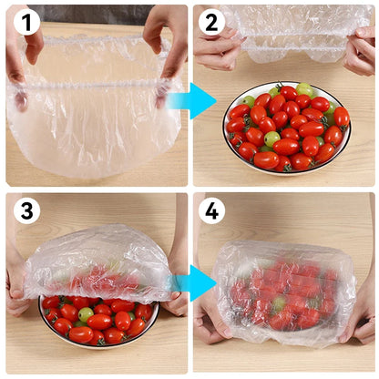 Disposable Food Cover Plastic Wrap Elastic Storage