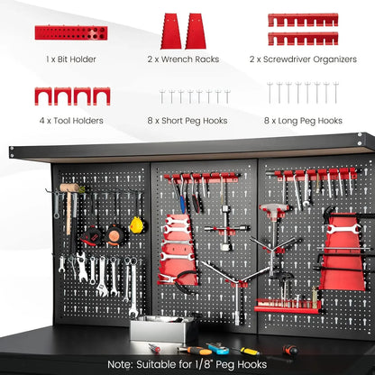 Metal Pegboard Work Bench