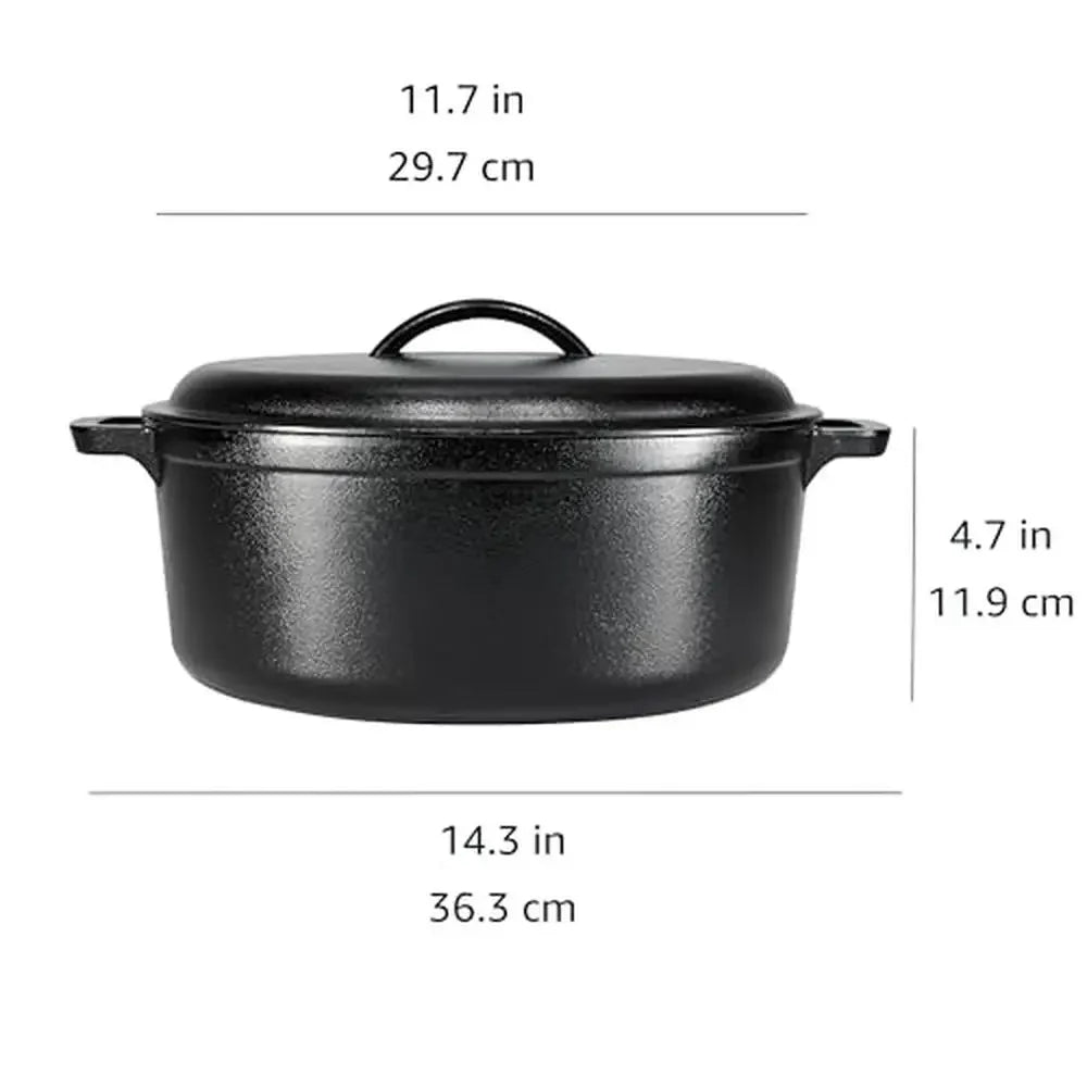 7-qt Pre-Seasoned Cast Iron Dutch Oven Pot