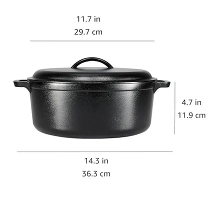 7-qt Pre-Seasoned Cast Iron Dutch Oven Pot