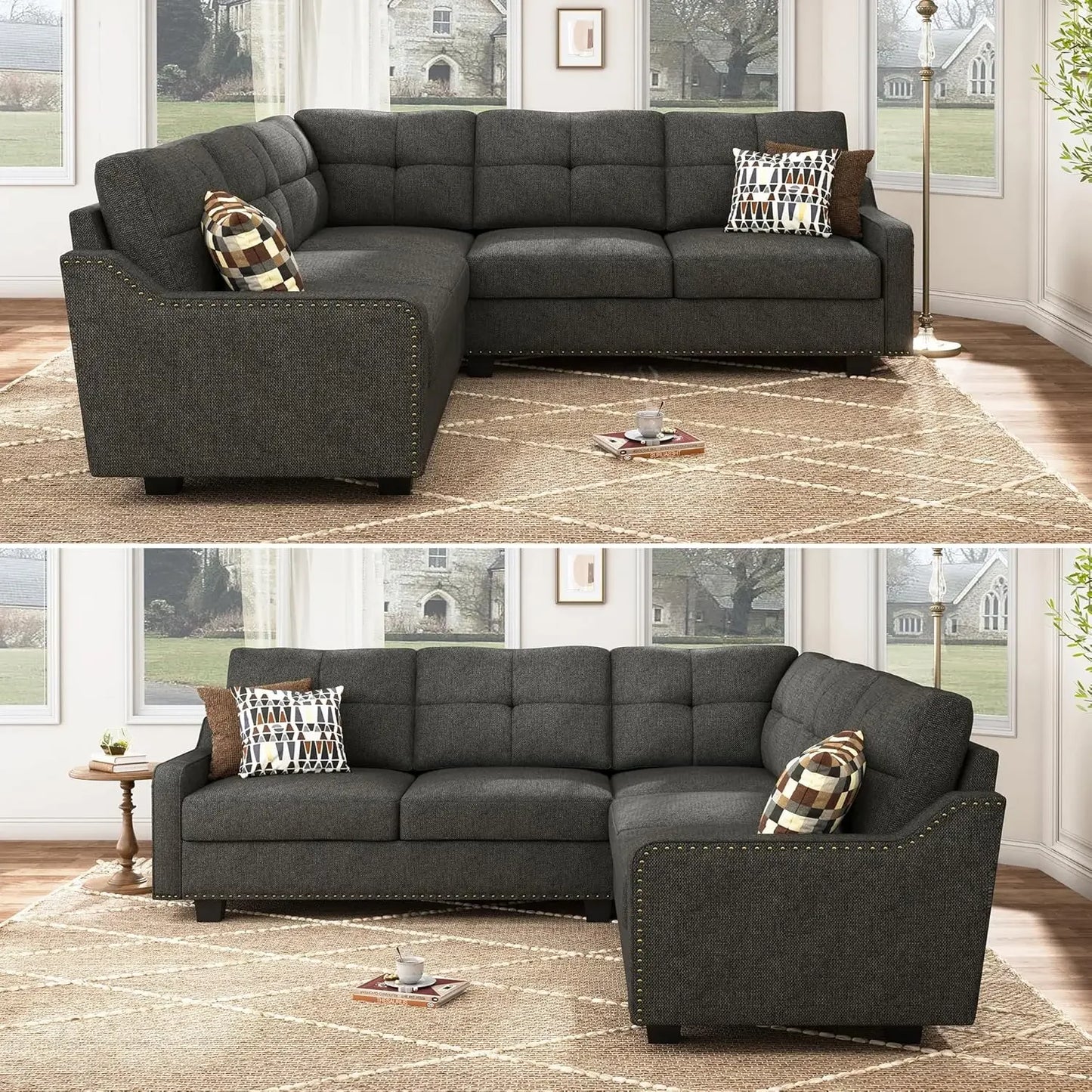 Convertible L Shaped Sectional Sofa