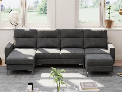 4 Seat U-Shaped Convertible Sectional Sofa Couch