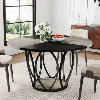47" Round Dining Table for 4-6