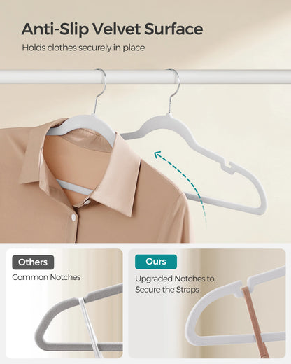 50 Pack Non-Slip Velvet Hangers