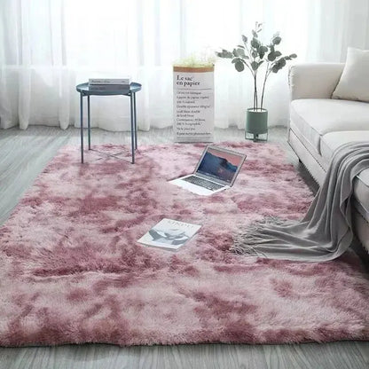 Scandinavian Filament Wool Tie-dye Velvet Living Room/Bedroom Carpet