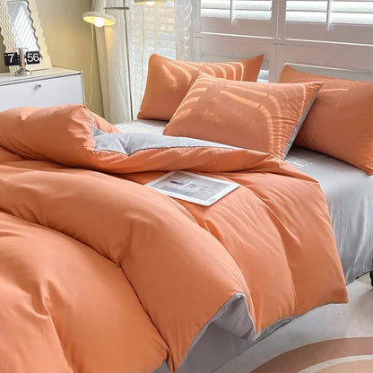 Solid Color Duvet Cover Set