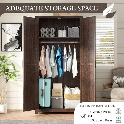 70"" Large Wardrobe Armoire