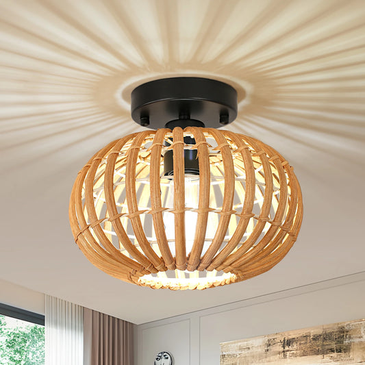 9.8" Bamboo Ceiling Light Fixture