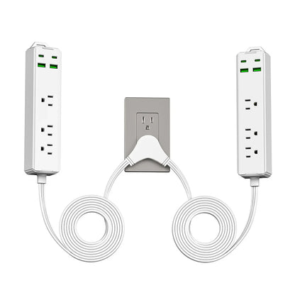 Multi Outlet Power Strip With USB Type C Ports Indoor