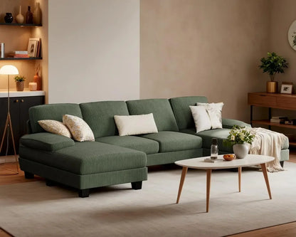 4 Seat U-Shaped Convertible Sectional Sofa Couch