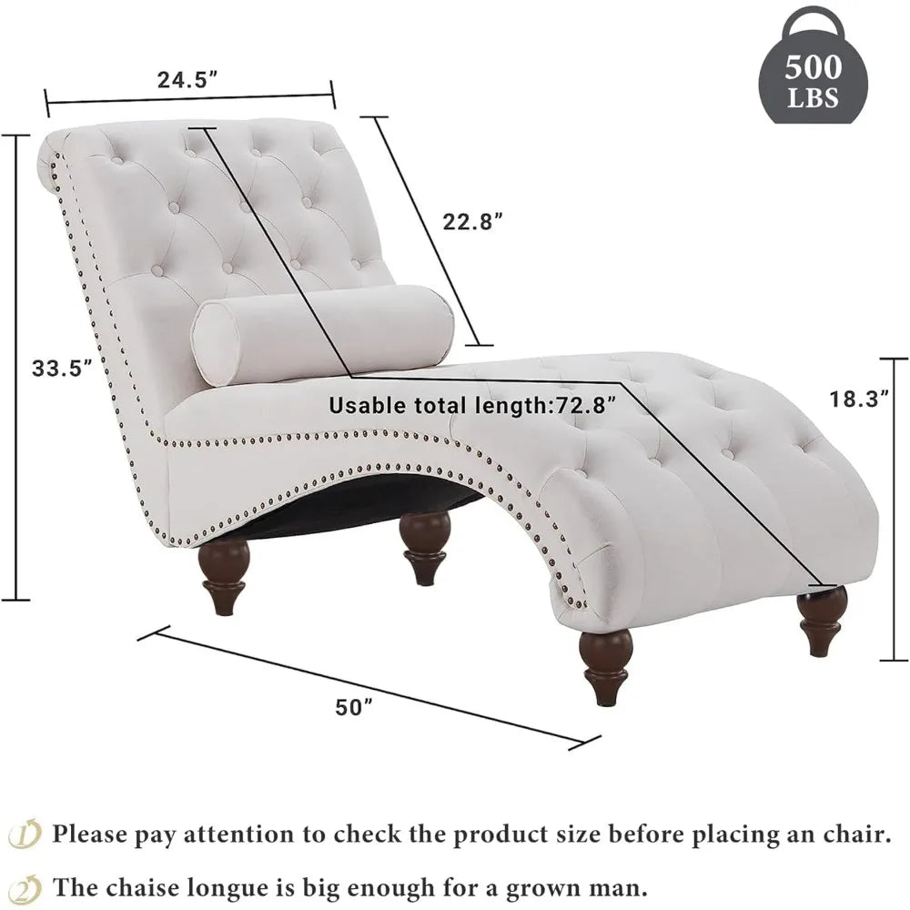 Tufted Chaise Indoor Lounge Chair