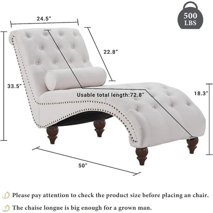 Tufted Chaise Indoor Lounge Chair