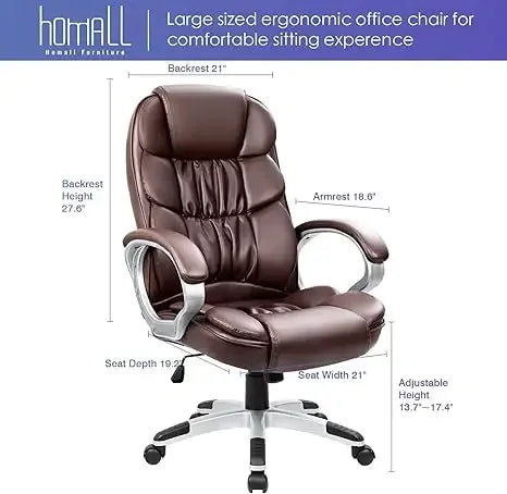 High Back Leather Office Chair