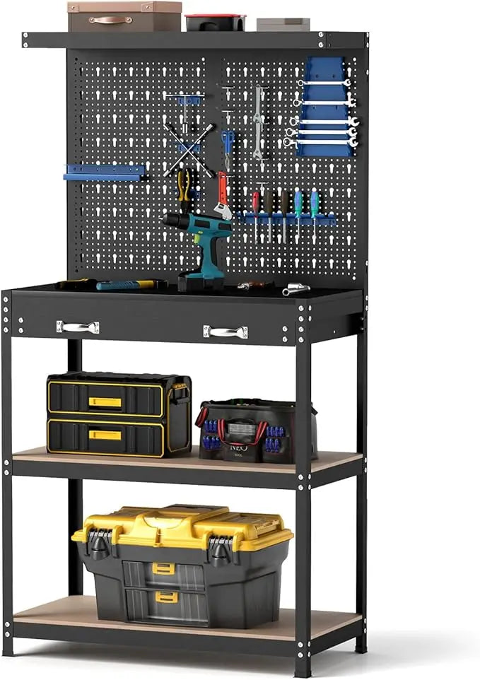 Metal Pegboard Work Bench