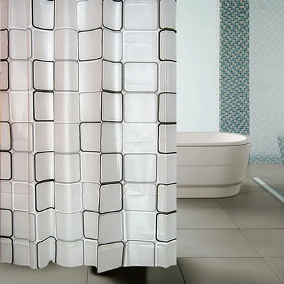 Waterproof Shower Curtain Mildew Bathroom with Hooks