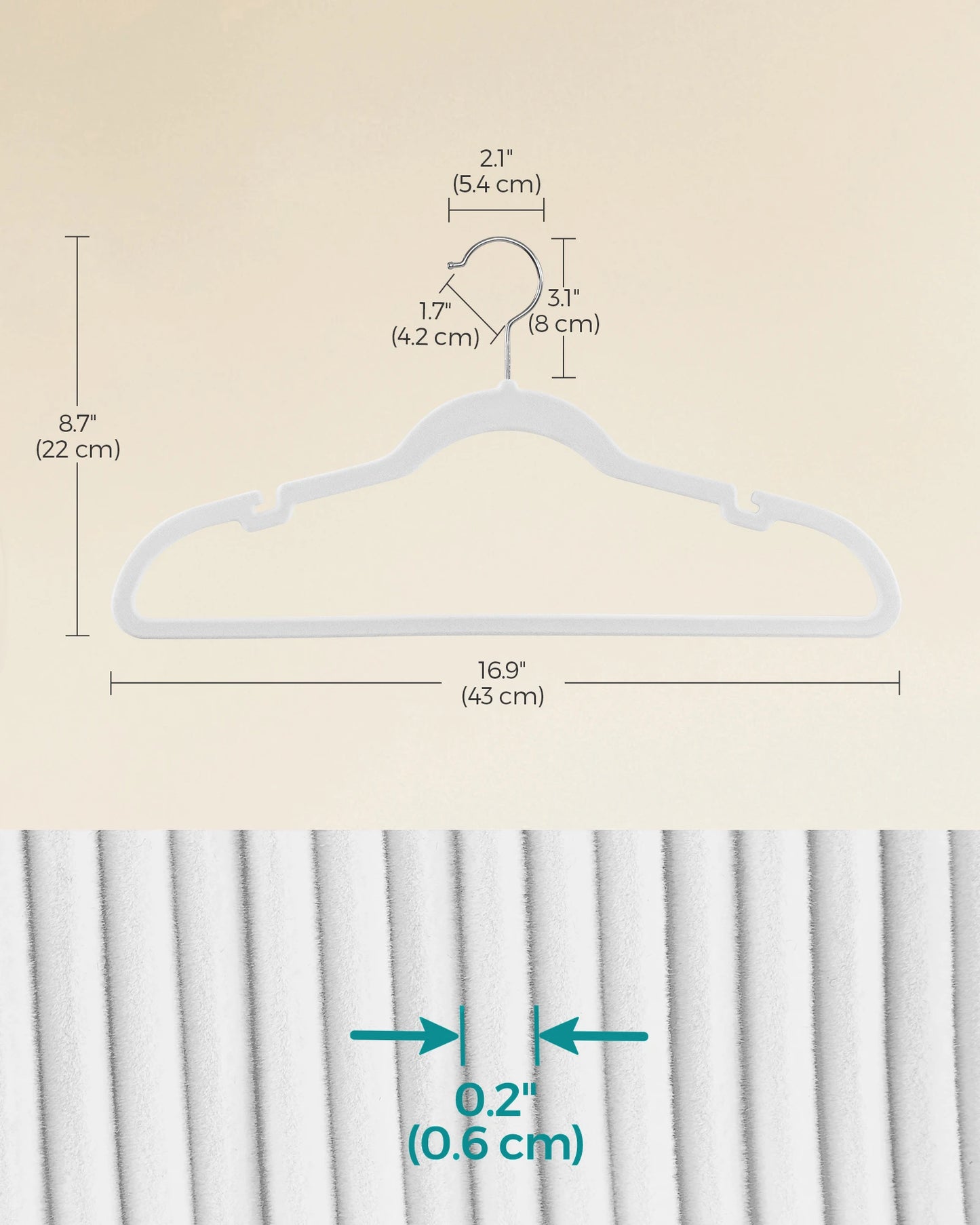 50 Pack Non-Slip Velvet Hangers