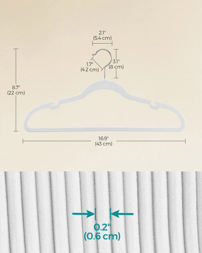 50 Pack Non-Slip Velvet Hangers