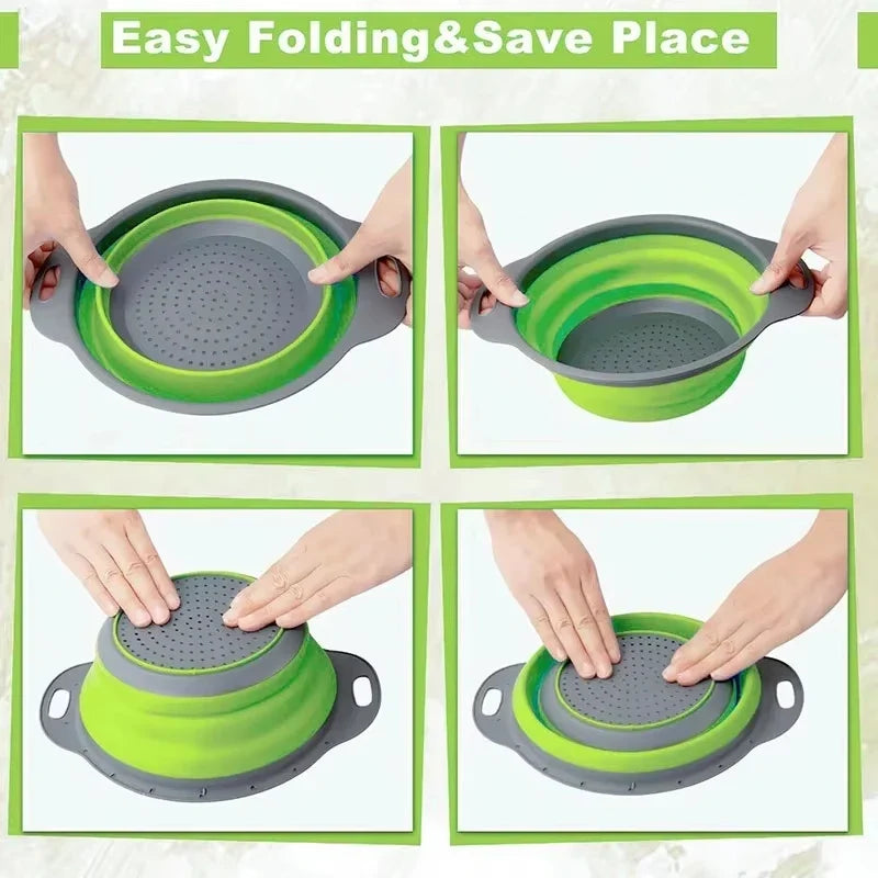 Silicone vegetable and fruit cleaning and drainer