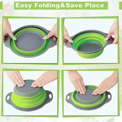 Silicone vegetable and fruit cleaning and drainer