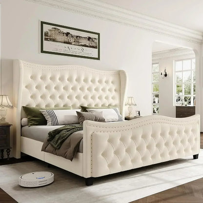 55" Queen or King Size Bed Frame and Headboard