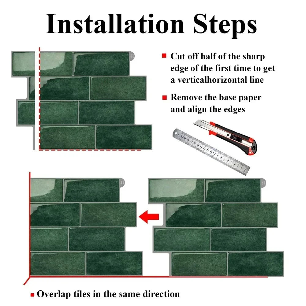 1Pcs New Self-adhesive Wall Tile PVC DIY Wall Sticker