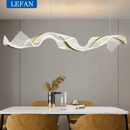 Led Wave Pendant Chandelier Light