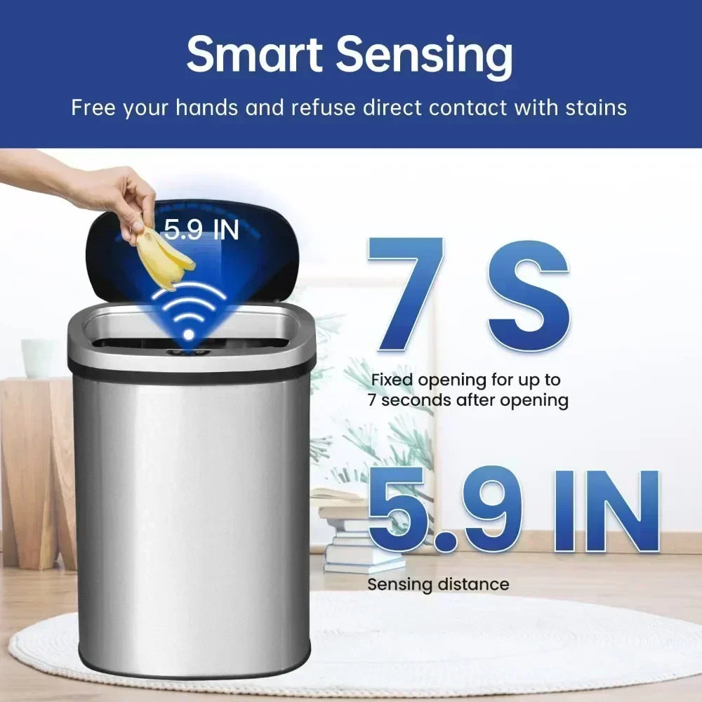 Kitchen Trash Can with Lid - Automatic