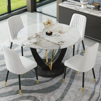 4 sets of 48" round dining table with 4 cushioned chairs
