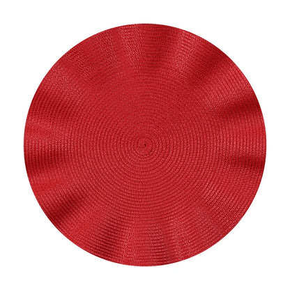 Set of 6 Round Placemats with Weave Design