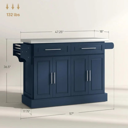 Rolling Island with Wheels for Kitchen