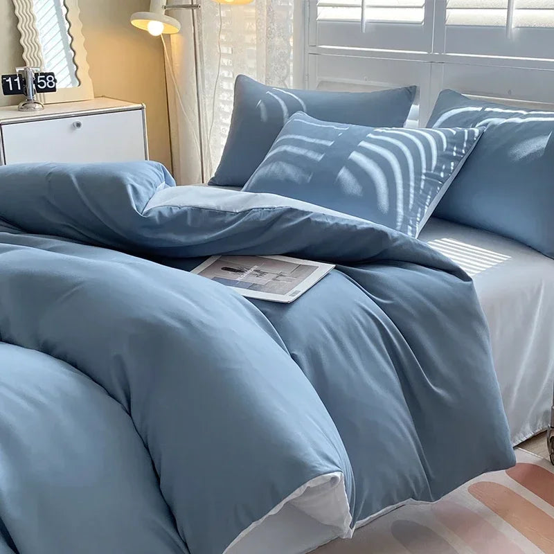 Solid Color Duvet Cover Set