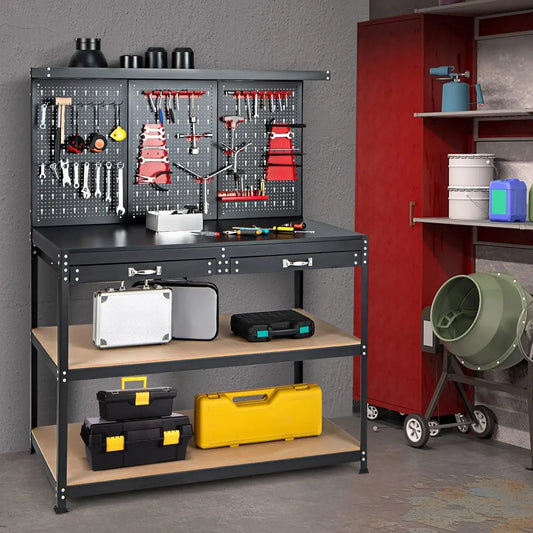 Metal Pegboard Work Bench