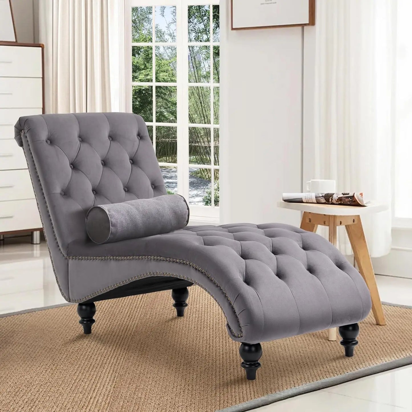 Tufted Chaise Indoor Lounge Chair