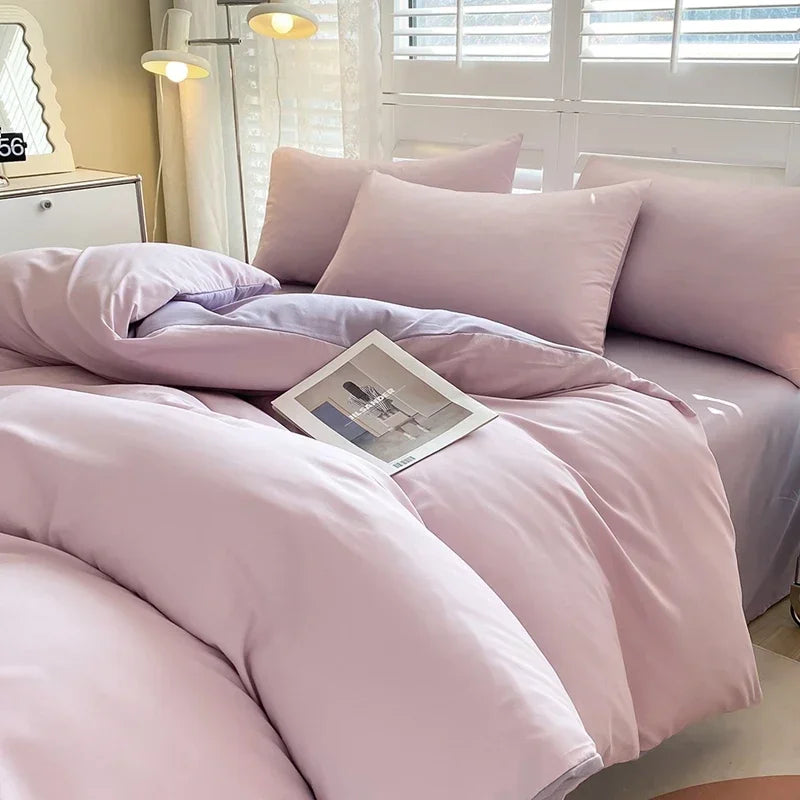 Solid Color Duvet Cover Set