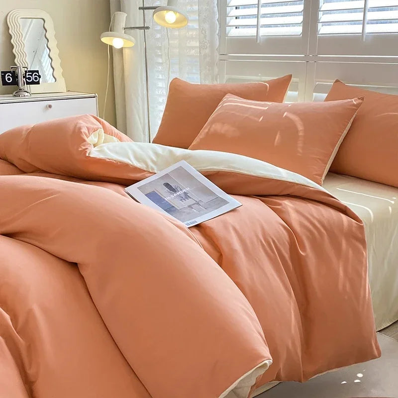 Solid Color Duvet Cover Set