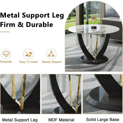 4 sets of 48" round dining table with 4 cushioned chairs