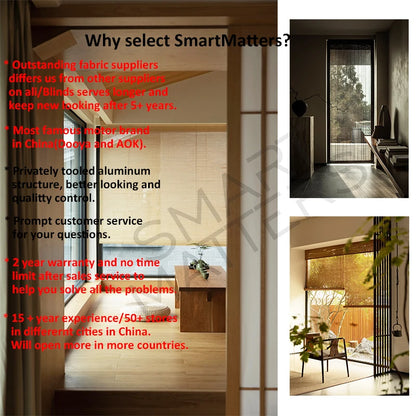 SmartMatters Motorized Bamboo Shades