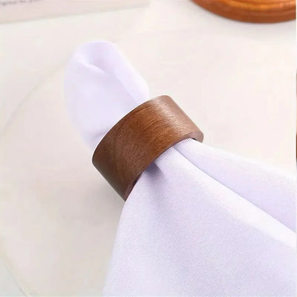 6-pc Solid Color Wooden Napkin Rings