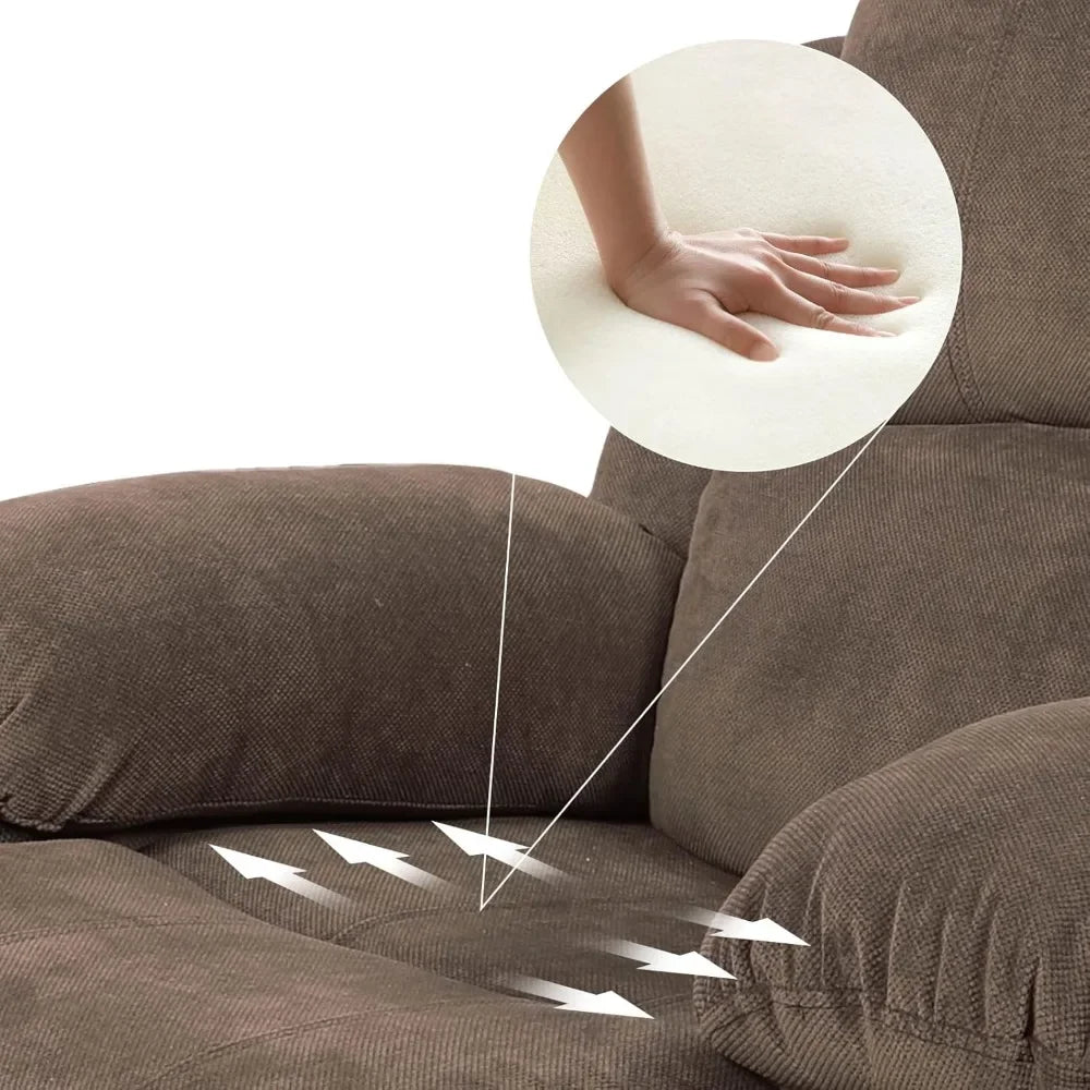 Living Room Furniture Reclining Couch Set