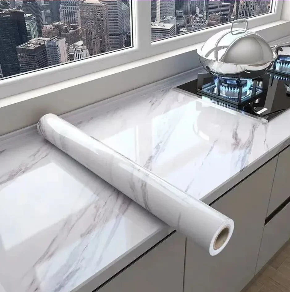 Marble Contact Paper for Counter tops, Removable Peel and Stick