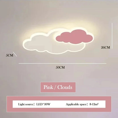 AuroraRealm Children's Bedroom LED Ceiling Lamp Creative White Cloud