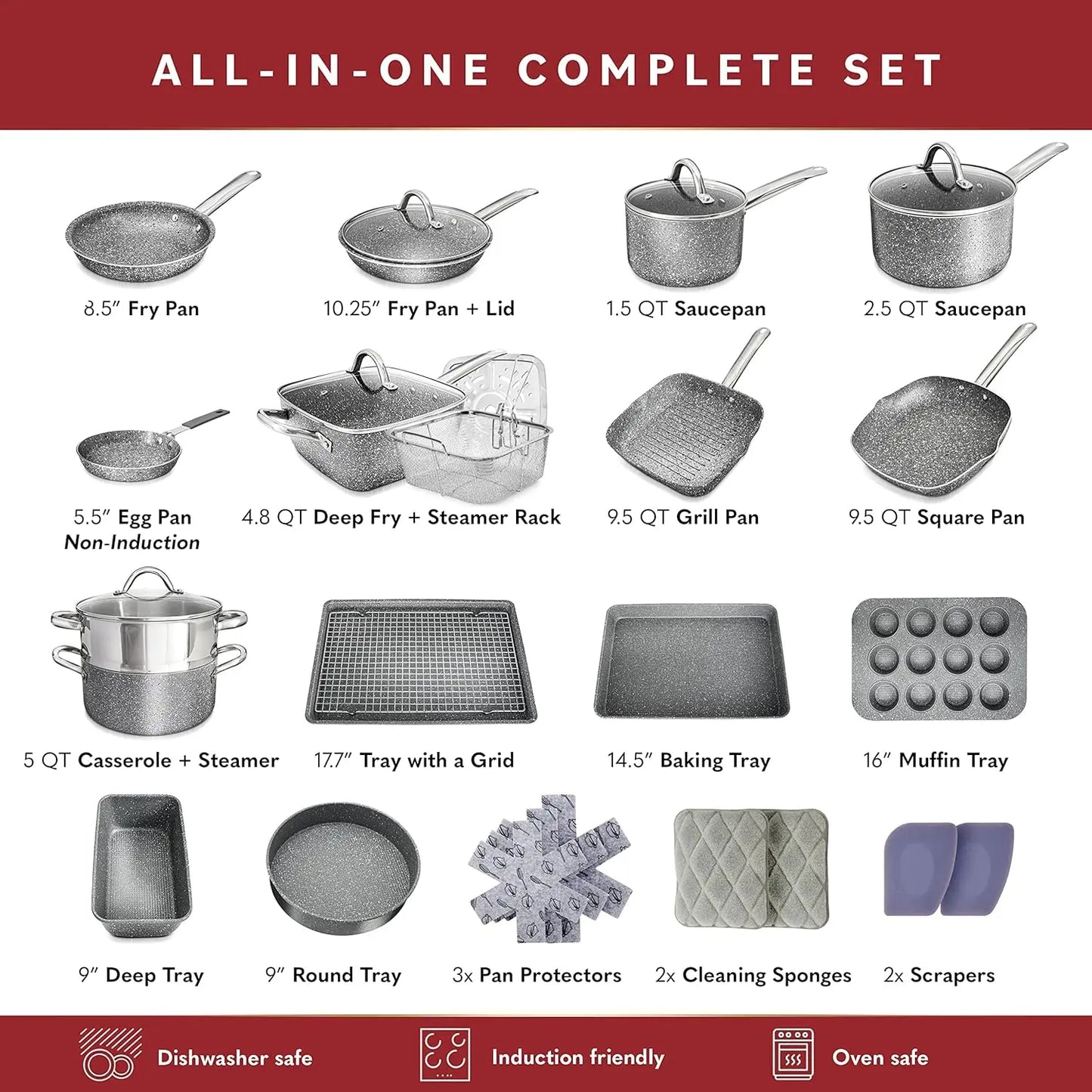 Non-Stick Pot and Pan/Bakeware Set