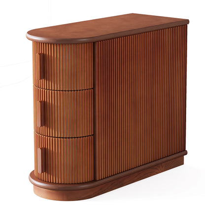 Solid Wood Round Sofa or Bedside End Table